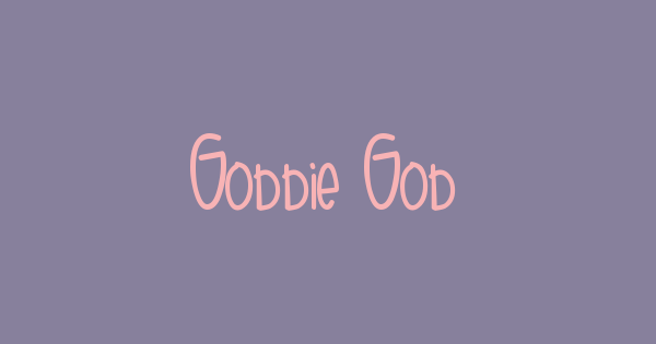 Gobbie Gobble font thumbnail